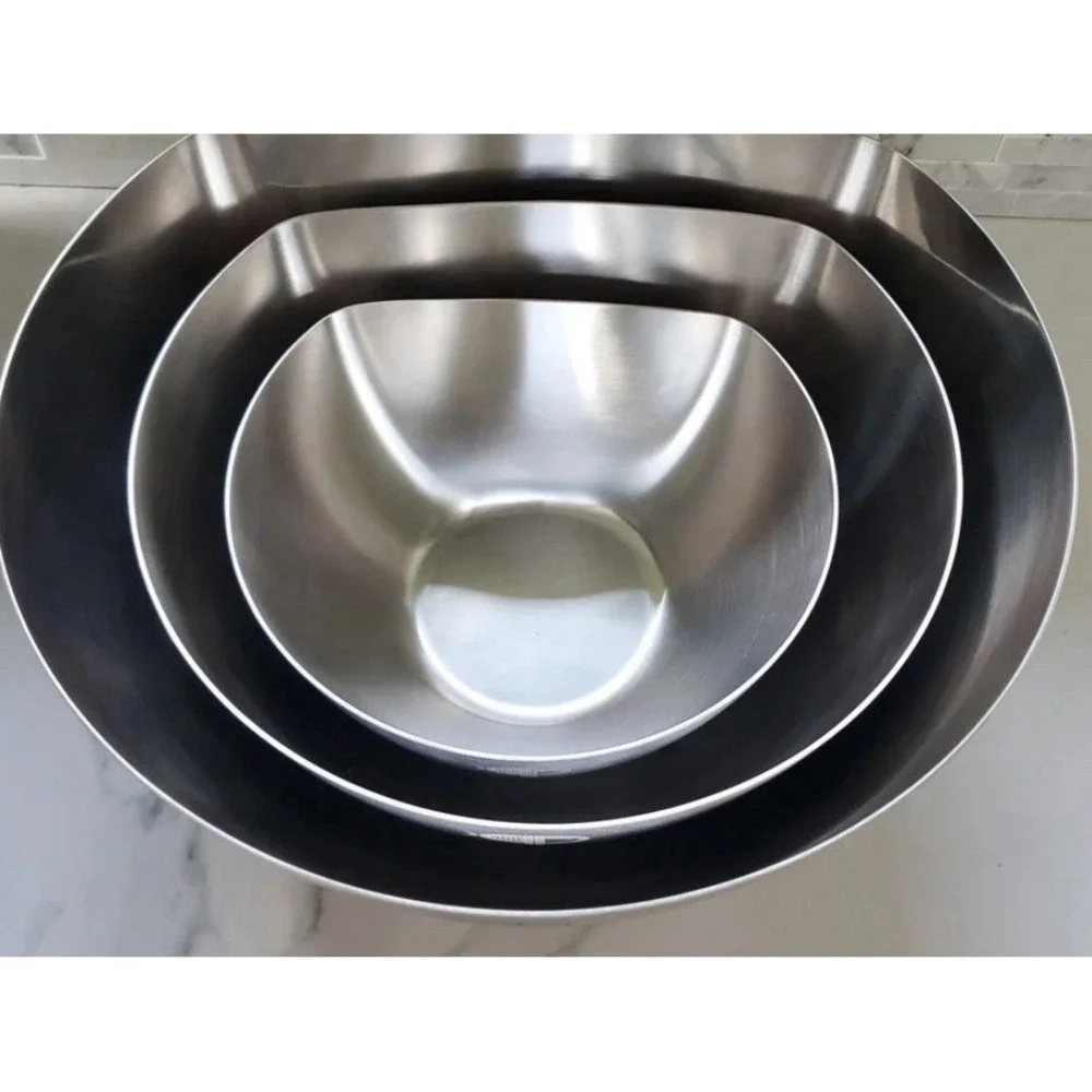 Stainless Steel Belly Bowls Nesting Set By Pitcher Pottery